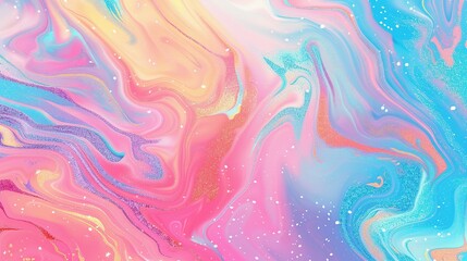 Sparkling Spectrum: Marbled Melody in Glitter Pop