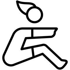 yoga line icon
