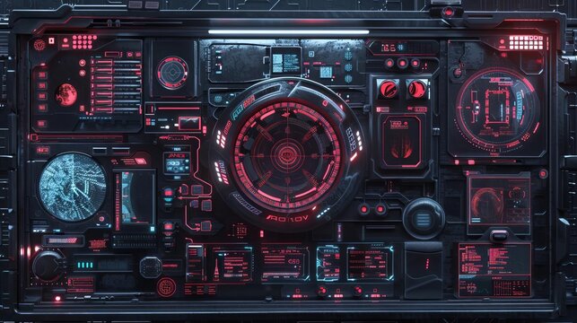 HUD HeadsUp Display elements showcasing a variety of interface options for futuristic applications