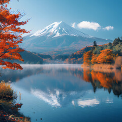 mountain in autumn season