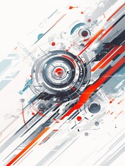 Obraz premium Abstract background with lines，Dynamic Abstractions - Vibrant 4K HD Wallpaper with Intricate Lines