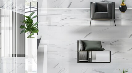   modern, minimalist tile pattern in shades of gray and white, featuring clean lines and geometric shapes. 