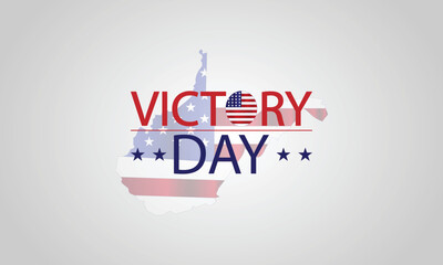 Victory Day Tribute American Flag Design Text for Remembrance