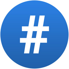 Fototapeta premium Numbers And Special Characters Blue Icon Pack