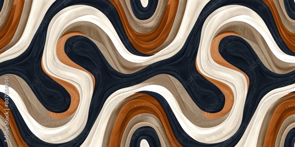 Poster close up of abstract pattern with wavy shapes