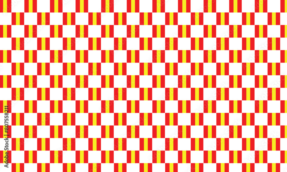 Aufkleber abstract simple red yellow rectangle pattern.