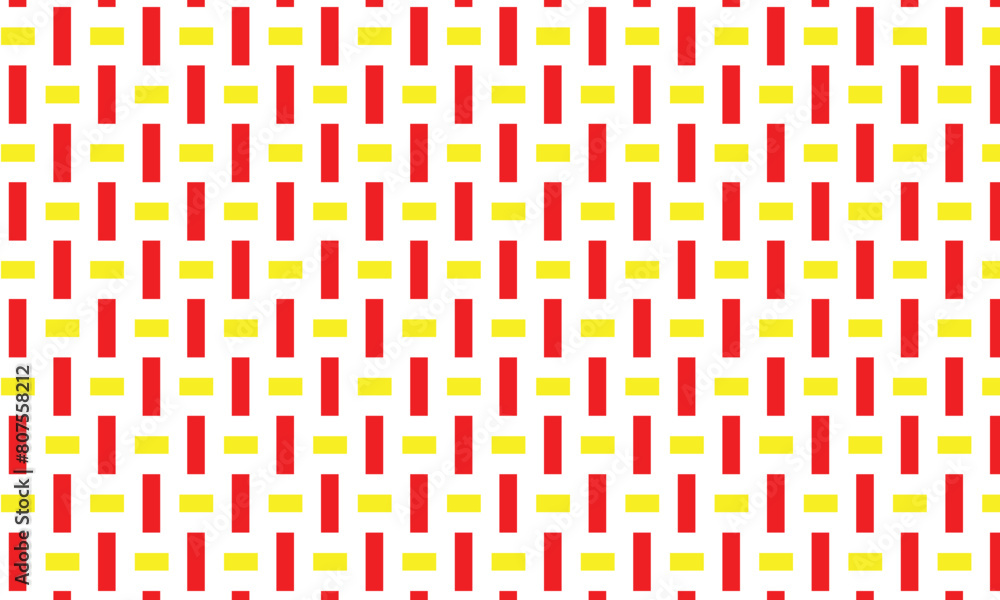 Aufkleber abstract simple red yellow rectangle pattern art.