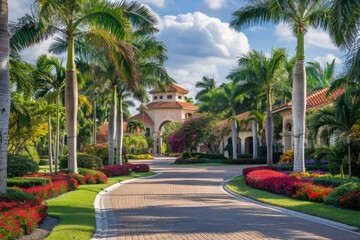 Fototapeta premium Discover Luxury Living in Springs Golf Community: Stunning Architecture and Scenic