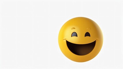 Fototapeta premium Happy emoticon expression background, Yellow smiley faces happiness joy, cheerful emotion symbols