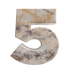 Number 5,  3D stone material