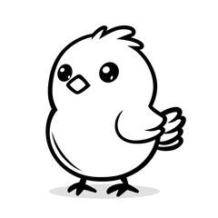 Chicks with a cute 2D drawing feel