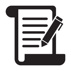 scripts icon. paper and pen icon vector, mobile concept and web design, paper script symbol illustration. vector graphics