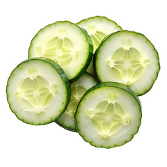 picture of cucumber slices with a picture of a cucumber on it.