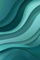 Modern abstract background with wavy gradient transitions from teal to cyan