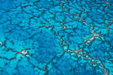 blue background of the lagoon