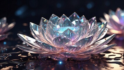 Crystal flower background