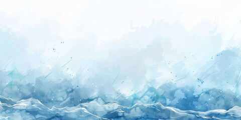 Obraz premium ocean water wave. blue, teal, turquoise happy cartoon wave for pool party or ocean beach travel. Web banner, backdrop, background graphic, copy space for text