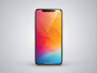 phone with colorful screen generative ai