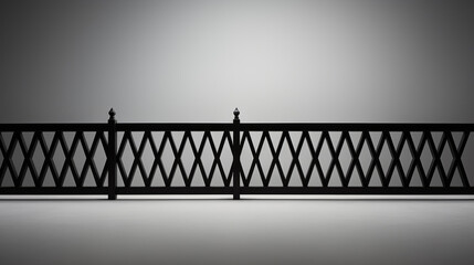 A black fence with diamond shaped bars