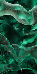 Sleek abstract design with soft gradient mesh from emerald to jade green