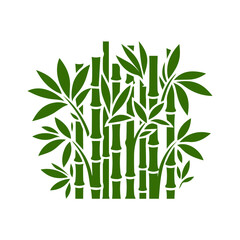Bamboo forest flat design