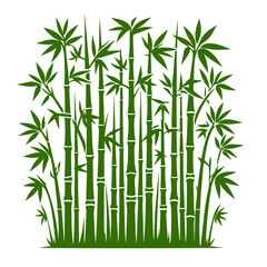 Bamboo forest flat design