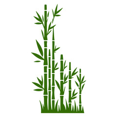Bamboo forest flat design