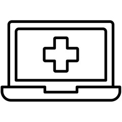 Obraz premium Laptop, Notebook Outline Icon Pack