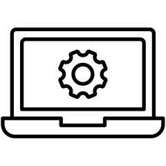 Laptop, Notebook Outline Icon Pack