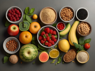 fruits and vegetables,vegetables on white background