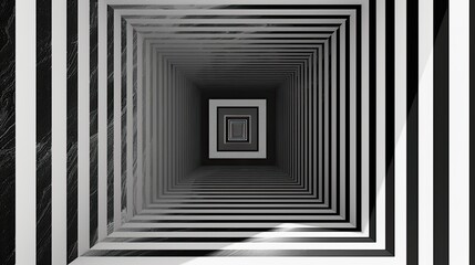 Abstract geometric pattern with bold black and white stripes