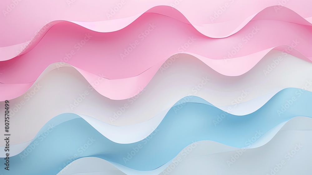 Poster layered paper cutout effect creating a 3d pattern