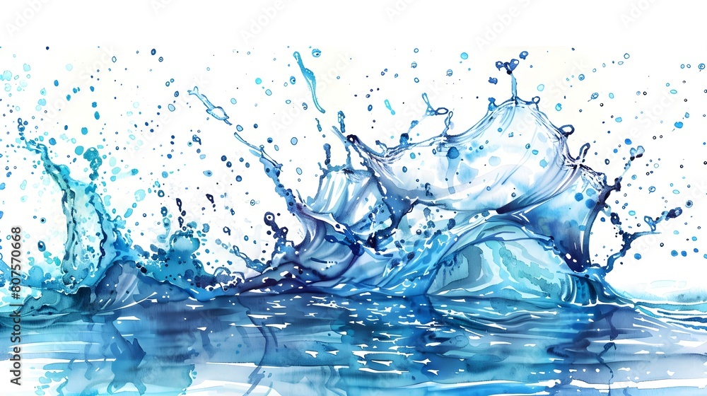 Canvas Prints Watercolor water illustrations and splashes