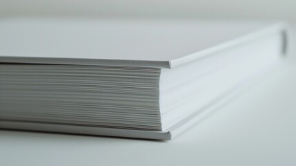 Close up photo of book on white background