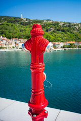 baska, croatia, 29 april 2024, water hydrant int he harbour