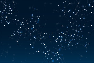 Fototapeta premium Abstract molecules background.