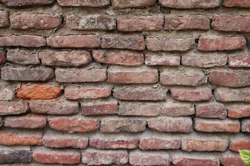 Obraz premium An Indian Style Rajasthani Red clay brick wall with the theme of agriculture and farming