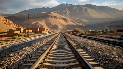 A close up photo of railway in morocco