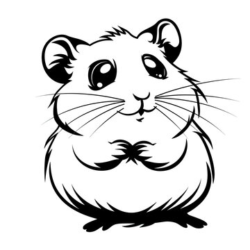 recommend clip art: Cute 2D drawing feeling hamster