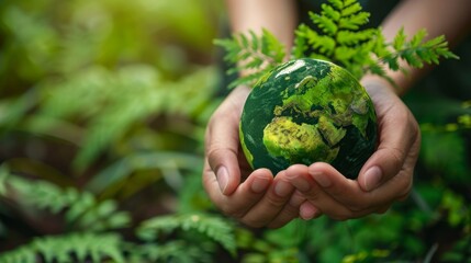 The image should evoke feelings of reverence for the Earth and the importance of sustainable living.