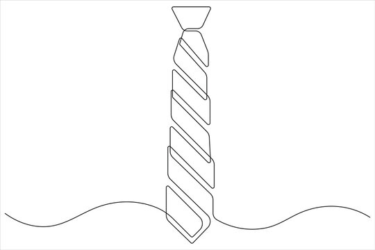 recommend clip art: Continuous One line art drawing of tie and Happy Father's Day vector