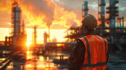 Obraz premium Depict an engineer overseeing the final inspections of a newly completed infrastructure project, ensuring all aspects meet the specified standards.