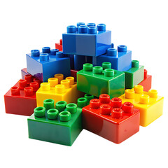 Naklejka premium Plastic building blocks