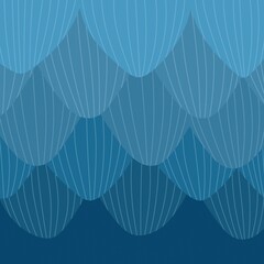 Abstract blue fish scales  hand drawn background © suppanut