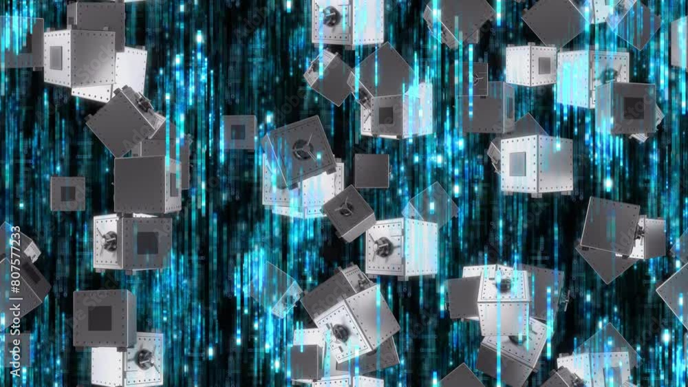 Poster cyber security safety financial loop tile background swirling.this wallpaper is loopable and tileabl