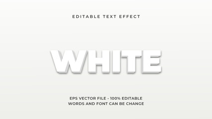 White editable text effect premium