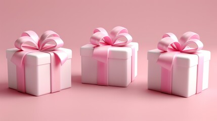 Obraz premium an elegant gift box set, neatly arranged on a seamless light background. Emphasize simplicity and sophistication in the design.