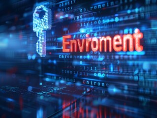 a computer screen with a key symbol and text