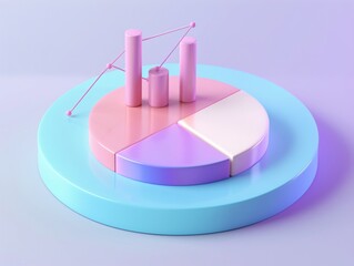 a pie chart with different colored bars