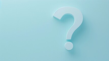 a white question mark on a blue background